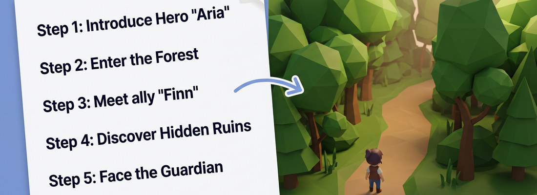 From story text to 3D game world